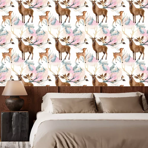 Tapete Winter Wald nahtlose Muster.