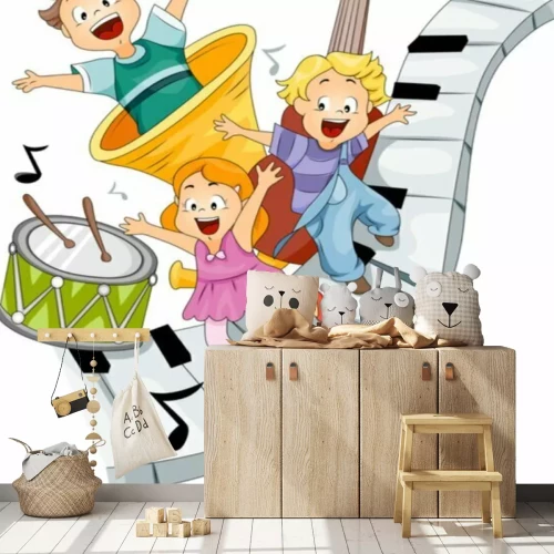 Fototapete Kinder und Musik