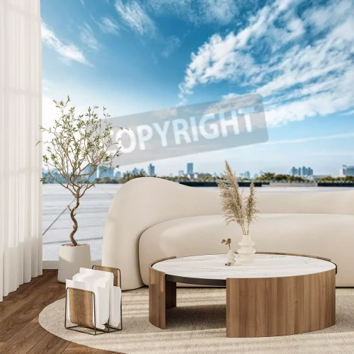 Fototapete Himmel über Skyline