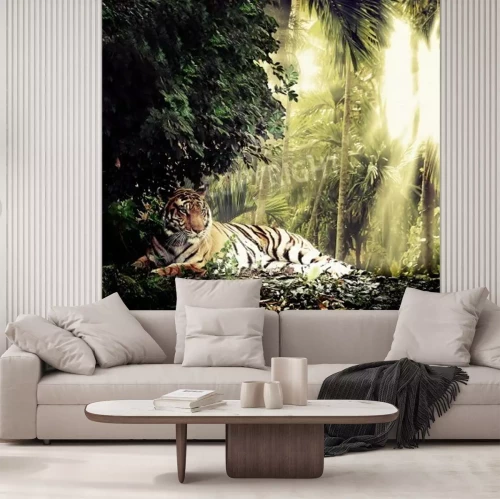Fototapete Im dschungel liegender tiger