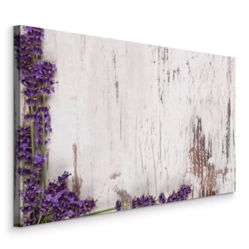 Bild Lavendel auf alten weißen Tafeln