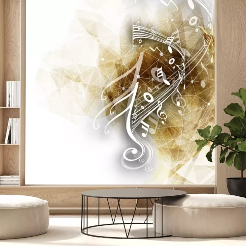 Sticker Noten mit Schnörkeln Retro-Stil