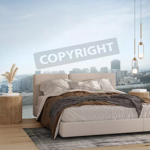 Fototapete Himmel über moderner Stadt