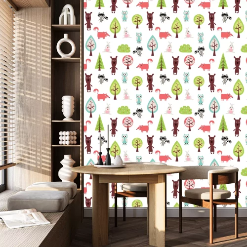 Tapete Nette Tiere nahtlose Muster