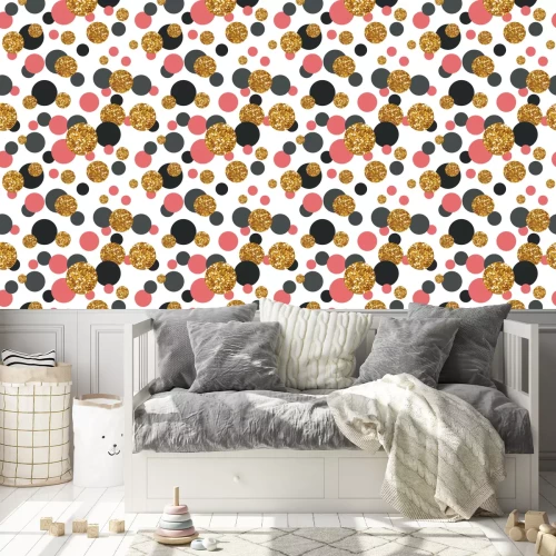 Tapete Muster mit Punkten in verschiedenen Größen