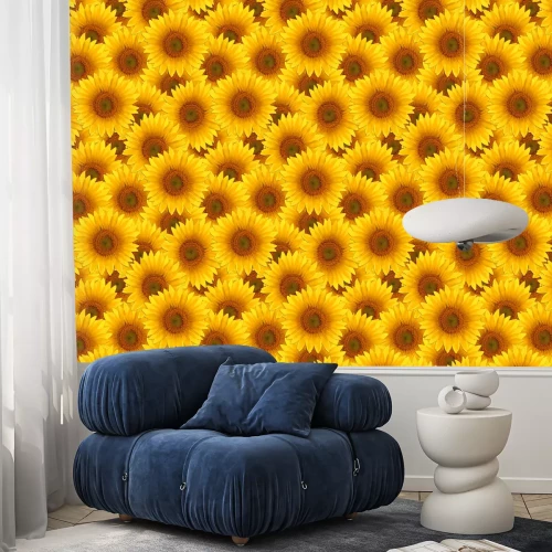 Tapete Nahtlose Muster Blume Sonnenblume