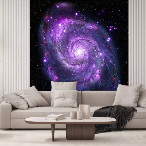 Fototapete Eine Spiralgalaxie in Lilatönen