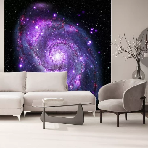 Fototapete Eine Spiralgalaxie in Lilatönen