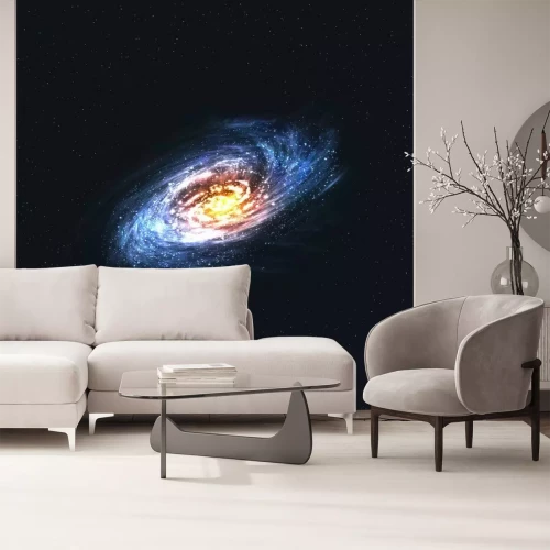 Fototapete Eine wirbelnde Galaxie im schwarzen Weltraum