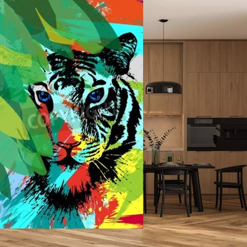 Fototapete Buntes tiger-muster