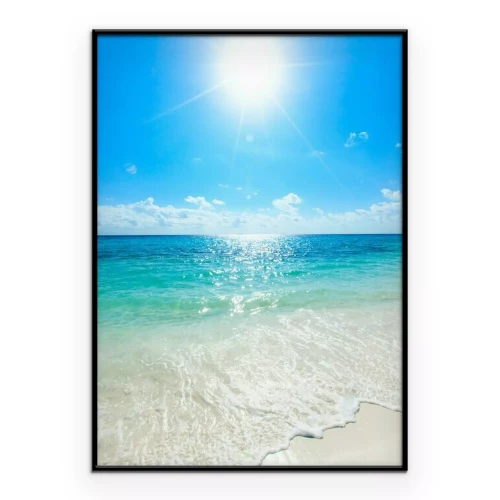 Poster Sonnenlicht über dem klaren Meer