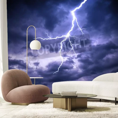 Fototapete Himmel mit Blitzen
