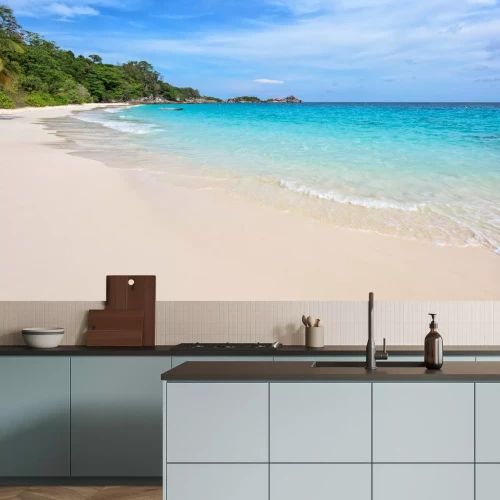 Fototapete Weißer Sand und türkisfarbenes Meer