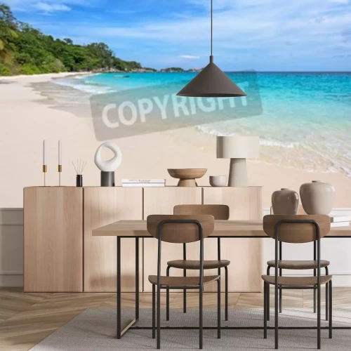 Fototapete Weißer Sand und türkisfarbenes Meer