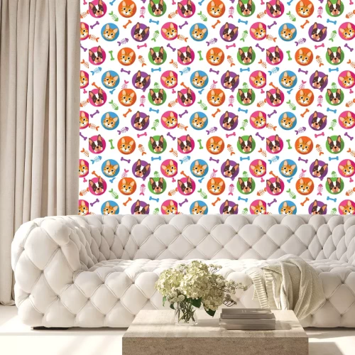 Tapete Katze u. Hundemuster