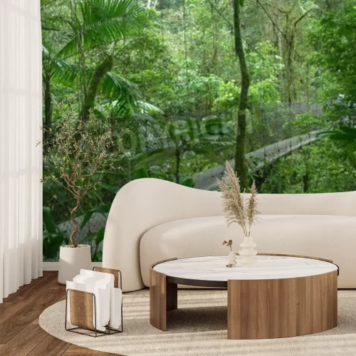 Fototapete Brücke durch den Dschungel