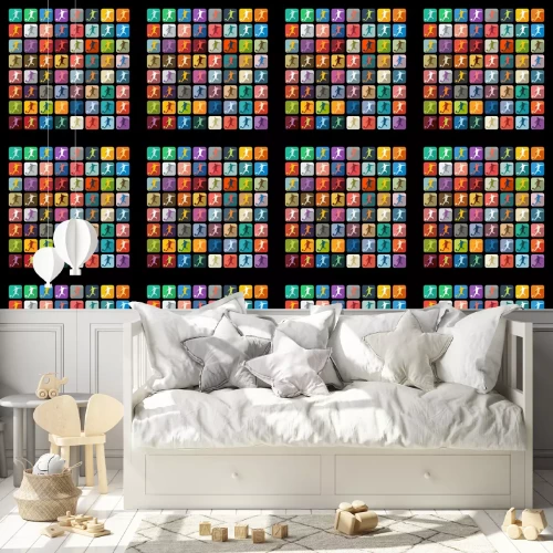 Tapete Flacher Entwurf: Fußballspieler