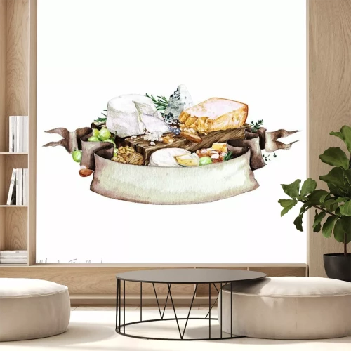 Fototapete Bild mit französischen Käsesorten