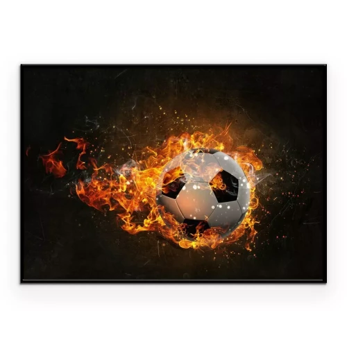 Poster Ein brennender Fußball