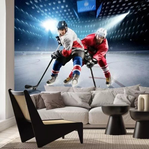 Fototapete Eishockeyspieler während eines Spiels