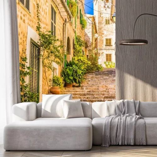 Fototapete Steintreppe in einer spanischen Stadt