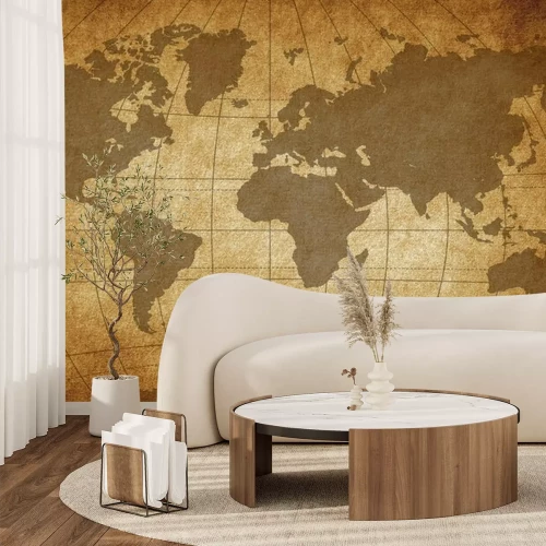 Fototapete Veraltete Weltkarte