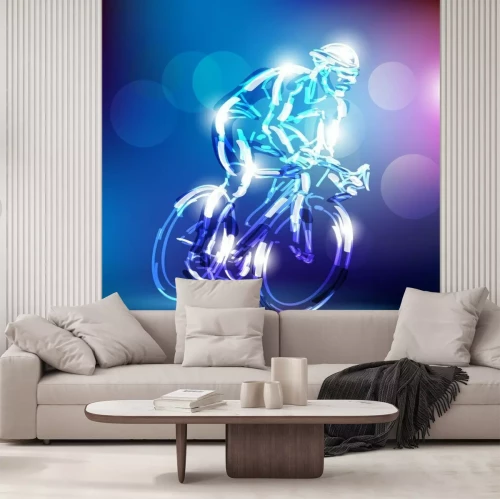 Sticker Lila-blaue Fahrradgrafik