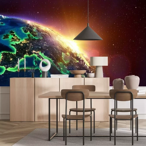 Fototapete Europa aus dem Weltraum