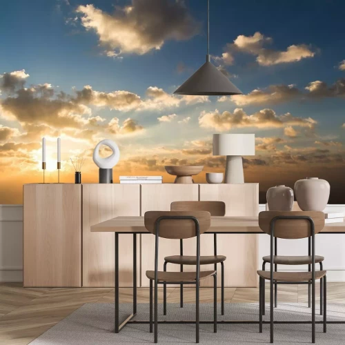 Fototapete Himmel mit Wolken bei Sonnenuntergang