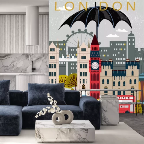 Sticker Aufregendes Vereinigtes Königreich-Reiseplakat