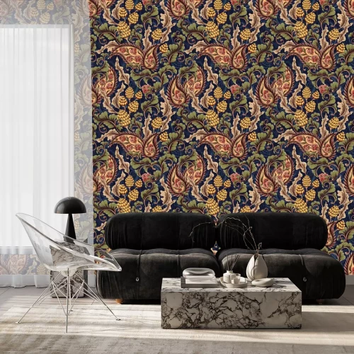 Tapete Viktorianische Blumendekorationen