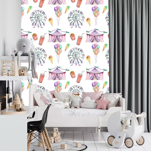 Tapete Luftballons Eis und Riesenmühlen