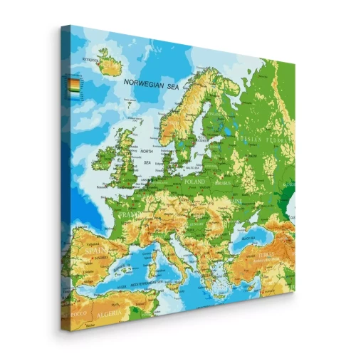 Bild Physische Karte von Europa mit Gelände