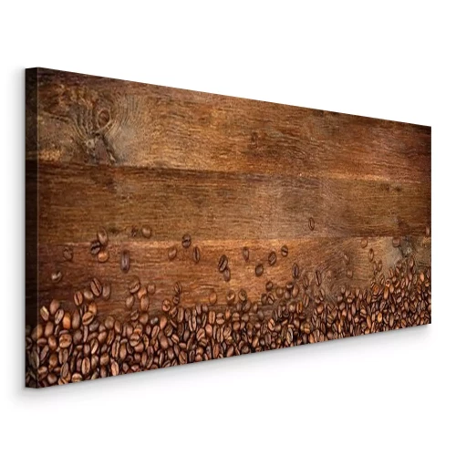 Bild Verschütteter Kaffee auf Holz