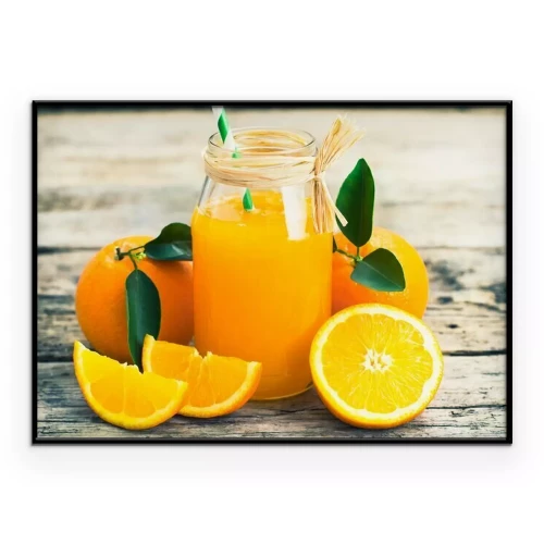 Poster Ein Glas frisch gepresster Orangensaft