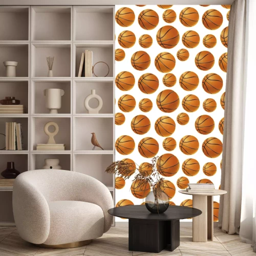 Tapete Basket Kugeln Nahtlose Muster. Vektor-Illustration