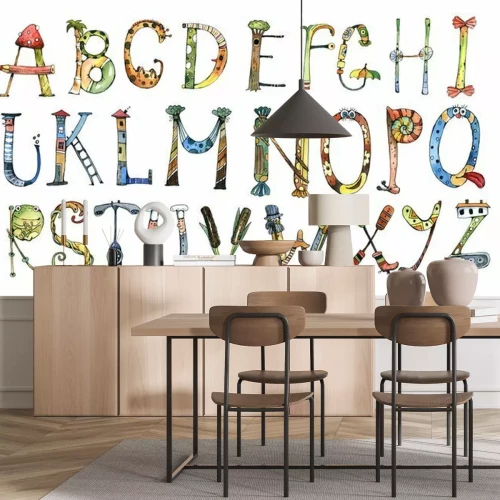 Sticker Alphabet, buchstabe, aquarell