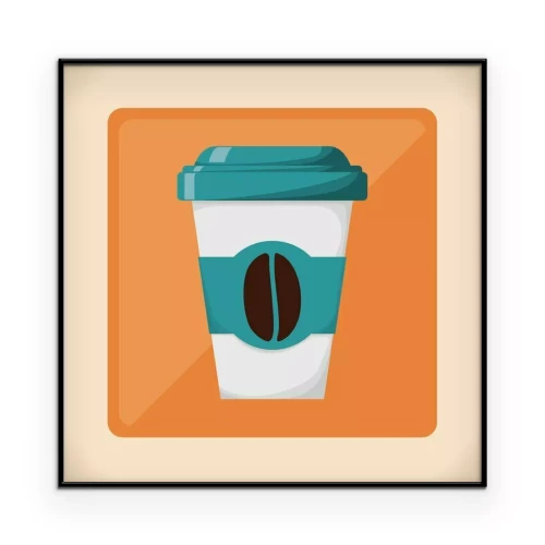 Poster Kaffeebecher im Poster-Stil zum Mitnehmen