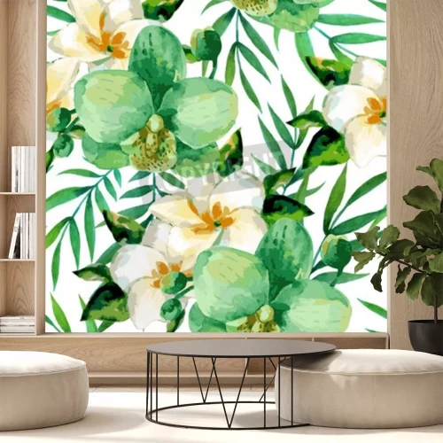 Fototapete Tropische Natur und Blumen