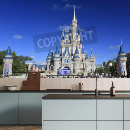 Fototapete Schloss für Kinder in Disneyland