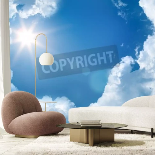 Fototapete 3D Himmel und Sonne