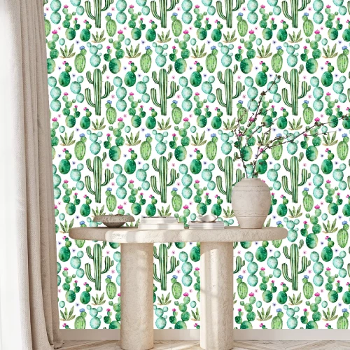 Tapete Kakteen und andere tropische Pflanzen