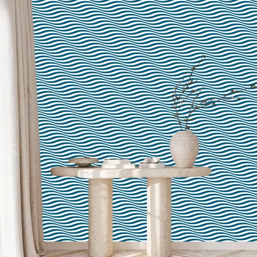 Tapete Geometrische Wellen optischer Abstraktion