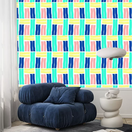 Tapete Muster Streifen bunt horizontal und vertikal