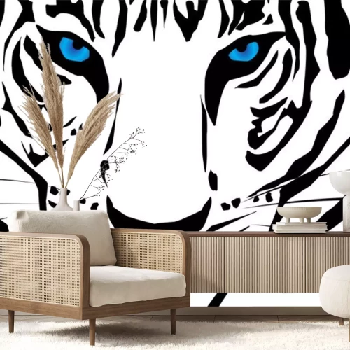 Sticker Grafische darstellung eines tigers