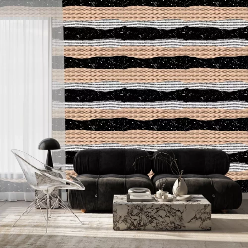 Tapete Motiv mit gemusterten Streifen