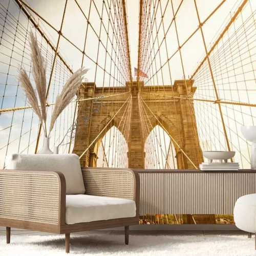 Fototapete Brooklyn Bridge im Sonnenlicht
