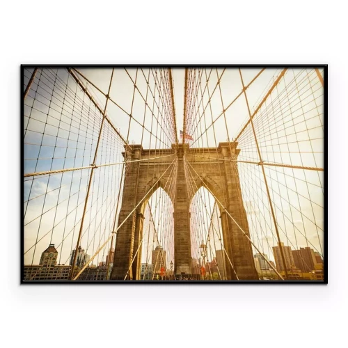 Poster Brooklyn Bridge im Sonnenlicht