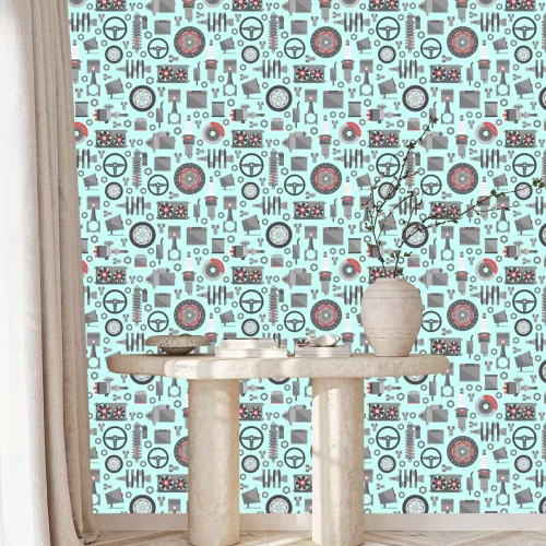 Tapete Auto Ersatzteile nahtlose Muster