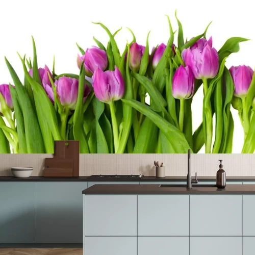 Sticker 3d-Blumen auf einer Fotografie